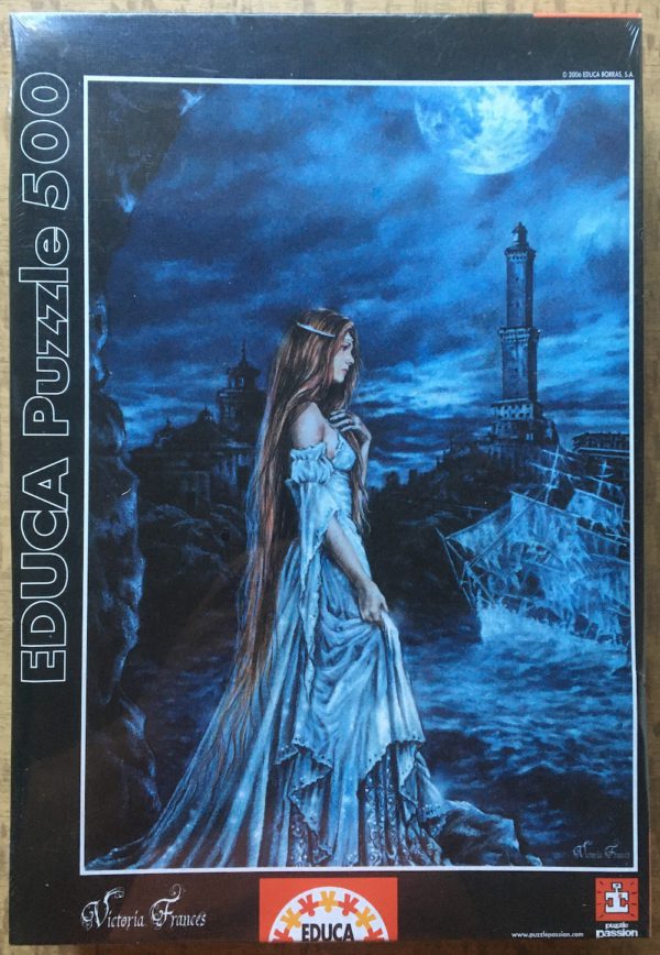 Image of the puzzle 500, Educa, Genoa Blue, by Victoria Francés, Factory Sealed, Picture of the box