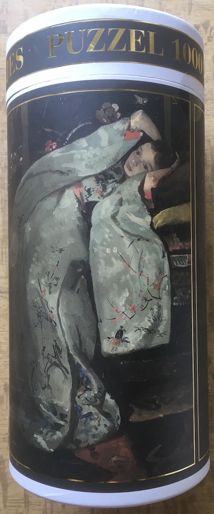 Image of the puzzle 1000, Rijksmuseum, Girl in a White Kimono, by George Hendrik Breitner, Factory Seal, Picture of the box