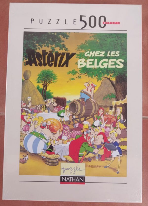 Image of the puzzle 500, Nathan, Asterix chez les Belges, by Goscinny & Uderzo, Factory Sealed, Picture of the box