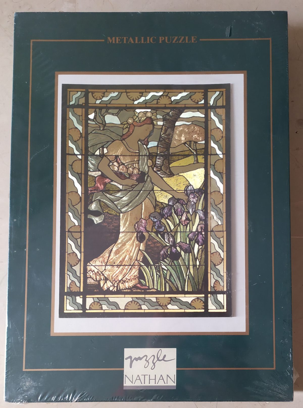 1000, Nathan, The Spring, Eugène Grasset, Factory Sealed, Listed by Barebrain Image of the puzzle 1000, Nathan, The Spring, Eugène Grasset, Factory Sealed, Picture of the box