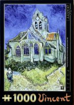 Image of the puzzle 1000, D-Toys, The Church at Auvers, Vincent van Gogh, Sealed Bag, Picture of the box