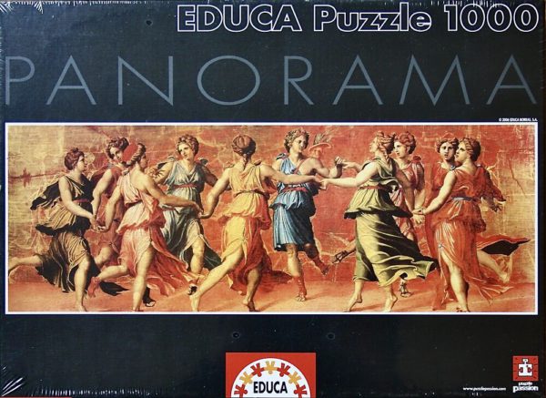 Image of the puzzle 1000, Educa, Dance of Apollo with the Muses, by Giulio Romano, Factory Sealed, Picture of the box