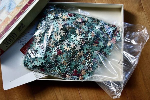 Image of the puzzle 3000, Educa, Interlude, Reynolds-Stephens, Sealed Bag, Picture of the bag