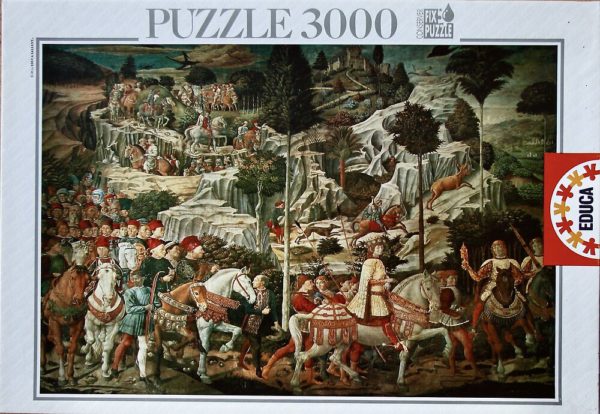 Image of the puzzle 3000, Educa, Corteo dei Re Magi, Benozzo Gozzoli, Sealed Bag, Picture of the box