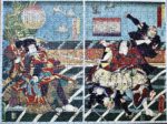 Image of the puzzle 500, Pomegranate, Samurai, by Utagawa Kunisada, Complete, Picture of the puzzle
