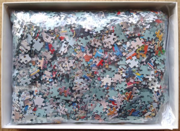 Image of the puzzle 3000, Nathan, 14th of July Celebrations Rue Royale, Michel Hermel, Complete, Picture of the bag