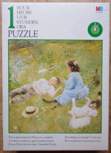 Image of the puzzle 156, MB, The Gentle Awakening, by Charles Henrida, Complete, Picture of the box