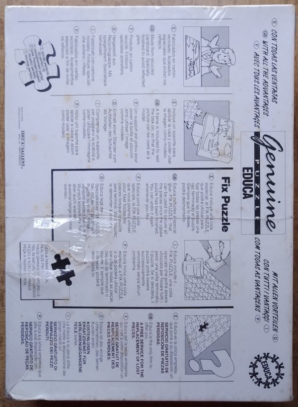 Image of the puzzle 1000, Educa, Homecoming, by Christopher Bissell, Factory Sealed, Picture of the base