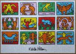 Image of the puzzle 1000, Ravensburger, Retrospect, 1989, by Keith Haring, Complete, Picture of the puzzle