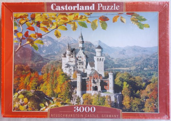 Image of the puzzle 3000, Castorland, Neuschwanstein Caslte, Germany, Factory Sealed, Picture of the box