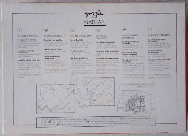 Image of the puzzle 1500, Nathan, Ferrari 375 Plus - 1954, by François Bruère, Sealed Bag, Picture of the back