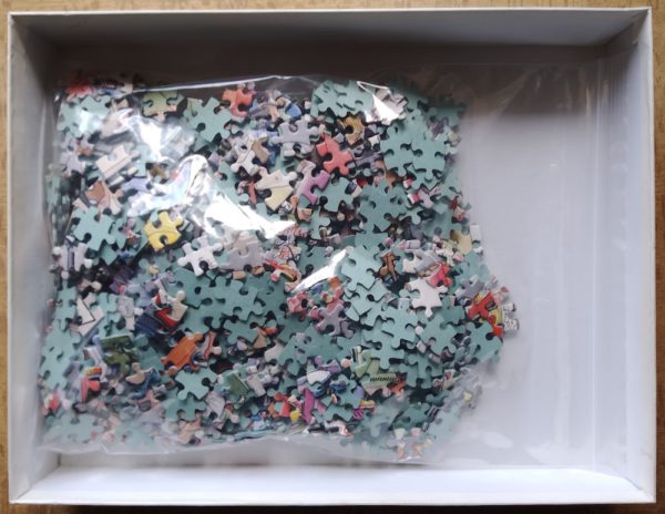 Image of the puzzle 1000, MB, I Love New York, by Michel Kichka, Complete, Picture of the bag