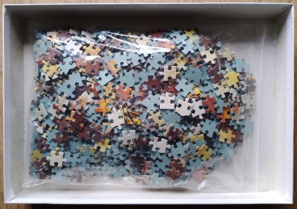 Image of the puzzle 1000, Jumbo, Winter Landscape, George Vicat Cole, Complete, Picture of the bag