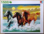 Image of the puzzle 1500, MB, Horses, by Lluís Bargalló, Complete, Picture of the box