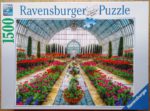 Image of the puzzle 1500, Ravensburger, Atrium Garden, by Ernie Vater, Complete, Picture of the box