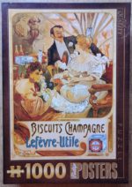 Image of the puzzle 1000, D-Toys, Biscuits Champagne Lefèvre-Utile, by Alphonse Mucha, Complete, Picture of the box