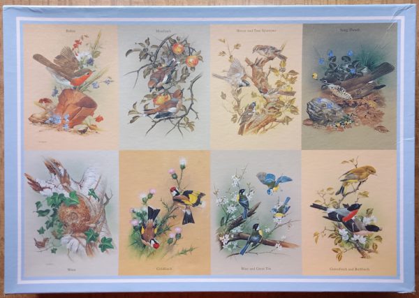 Image of the puzzle 1000, Grovely, Birds of the Hedgerow, by Maurice Pledger, Complete, Picture of the box
