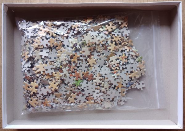 Image of the puzzle 1000, Grovely, Birds of the Hedgerow, by Maurice Pledger, Complete, Picture of the bag