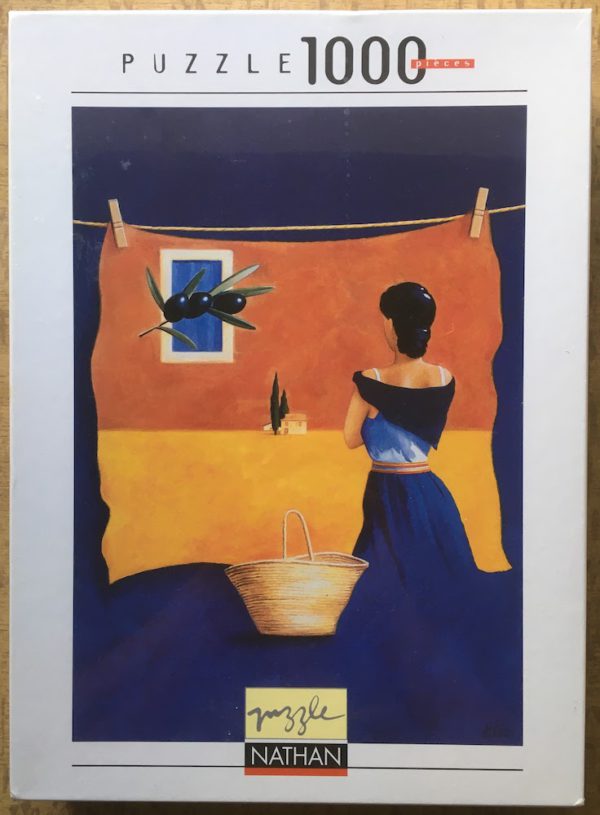 Image of the puzzle 1000, Nathan, Arrière Pensée, by Elio, Factory Sealed, Picture of the box