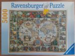 Image of the puzzle 5000, Ravensburger, Historical Map of the World, Nicolaes Visscher I, Sealed Bag, Picture of the box