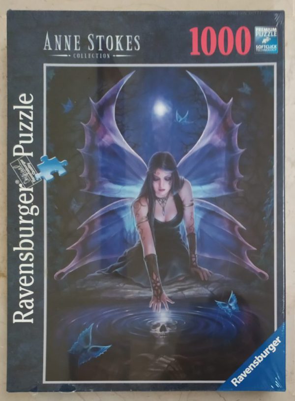 Image of the puzzle 1000, Ravensburger, Immortal Flight, by Anne Stokes, Factory Sealed, Picture of the box