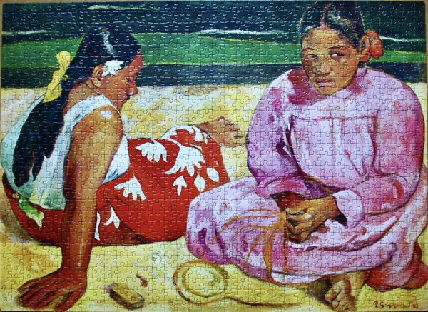 Image of the puzzle 1000, Clementoni, Tahitian Women on the Beach, By Paul Gauguin, Complete, Picture of the puzzle
