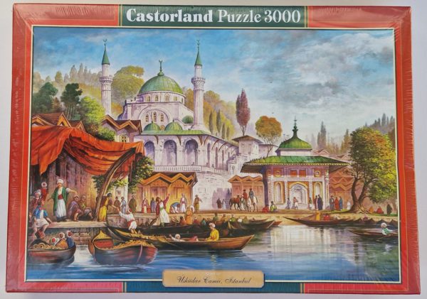 Image of the puzzle 3000, Castorland, Uskudar Mosque, Istanbul, Thomas Allon. Picture of the box