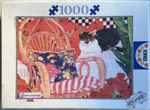 Image of the puzzle 1000, Educa, Red, by Sara Eyestone, Factory Sealed, Picture of the box