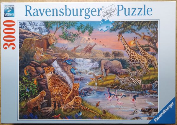 Image of the puzzle 3000, Ravensburger, Animal Kingdom, by Cory Carlson, Factory Sealed, Picture of the box