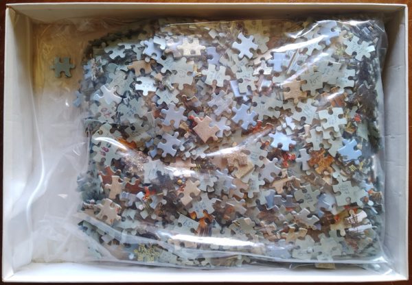 Image of the puzzle 1500, Diset, Lake Thun, Schweiz, Incomplete, Picture of the bag