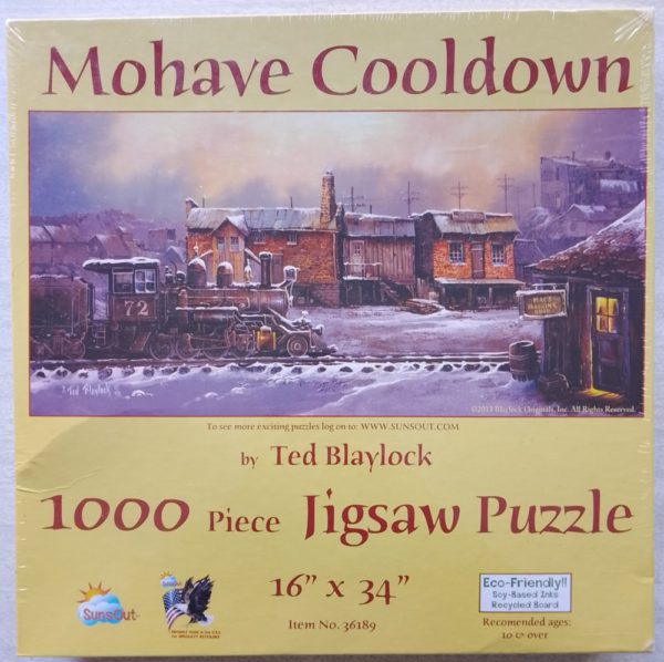 Image of the puzzle 1000, SunsOut, Mohave Cooldown, by Ted Blaylock, Factory Sealed, Picture of the box