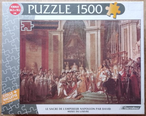Image of the puzzle 1500, Carrefour, The Coronation of Napoleon, by Jacques-Louis David, Complete, Picture of the box