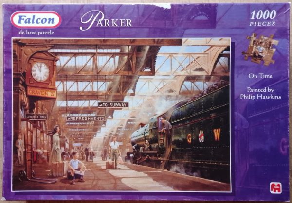 Image of the puzzle 1000, Jumbo, On Time, Philip Hawkins, Complete, Picture of the box