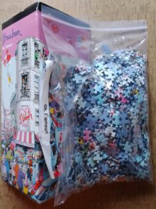 Image of the puzzle 1000, Heye, Oh, l'Amour!, Roger Blachon, Incomplete, Picture of the bag