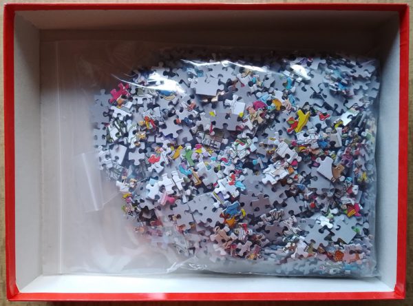 Image of the puzzle 1000, Jumbo, On Thin Ice, Jan van Haasteren, Complete, Picture of the bag