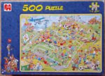 Image of the puzzle 500, Jumbo, Goal, Jan van Haasteren, Complete, Picture of the box