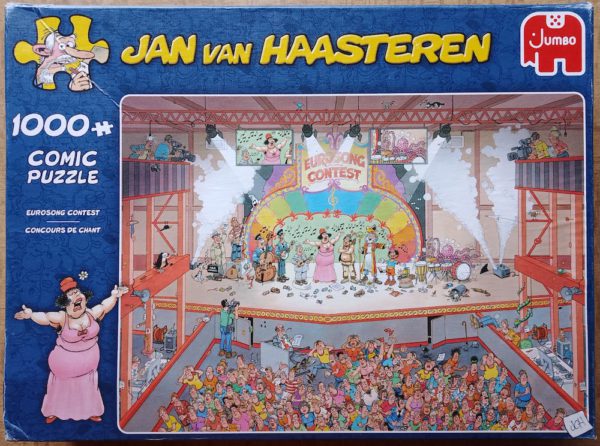 Image of the puzzle 1000, Jumbo, Eurosong Contest, Jan van Haasteren, Complete, Picture of the box