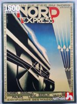 Image of the puzzle 1500, Nathan, Nord-Express, by Cassandre, Sealed Bag, Picture of the box