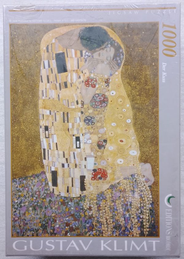 Image of the puzzle 1000, Ricordi, The Kiss, Gustav Klimt, Factory Sealed, Picture of the box