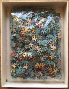 Image of the puzzle 1000, MB, Automobiles Delahaye, Complete, Picture of the bag