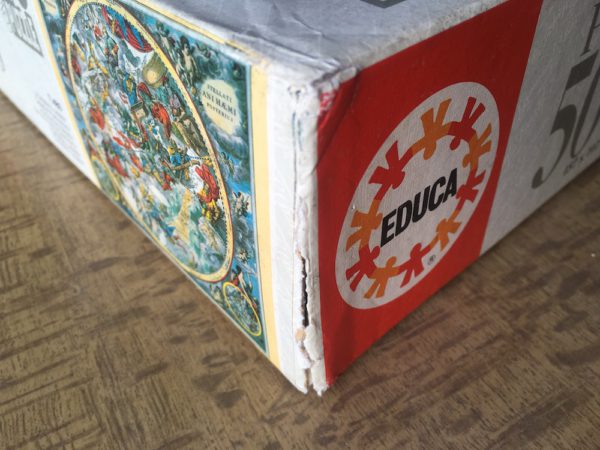 Image of the puzzle 5000, Educa, Celestial Planisphere, by Andreas Cellarius, Sealed Bag, Picture of the corner