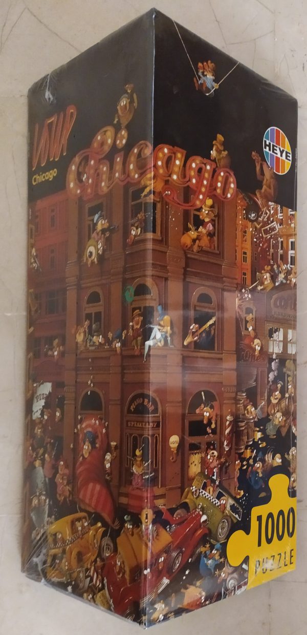 Image of the puzzle 1000, Heye, Chicago, Jean-Jacques Loup, Factory Sealed, Picture of the box