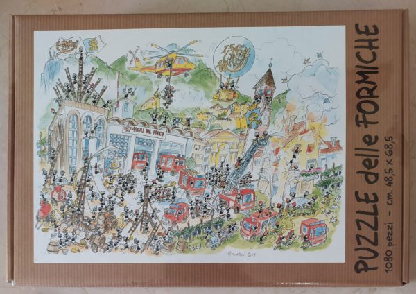 Image of the puzzle 1080, Akena, Pompieri 150º, by Fabio Vettori, Factory Sealed, Picture of the box