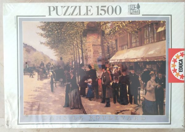 Image of the puzzle 1500, Educa, Dans le Boulevard, by Jean Béraud, Factory Sealed, Picture of the box