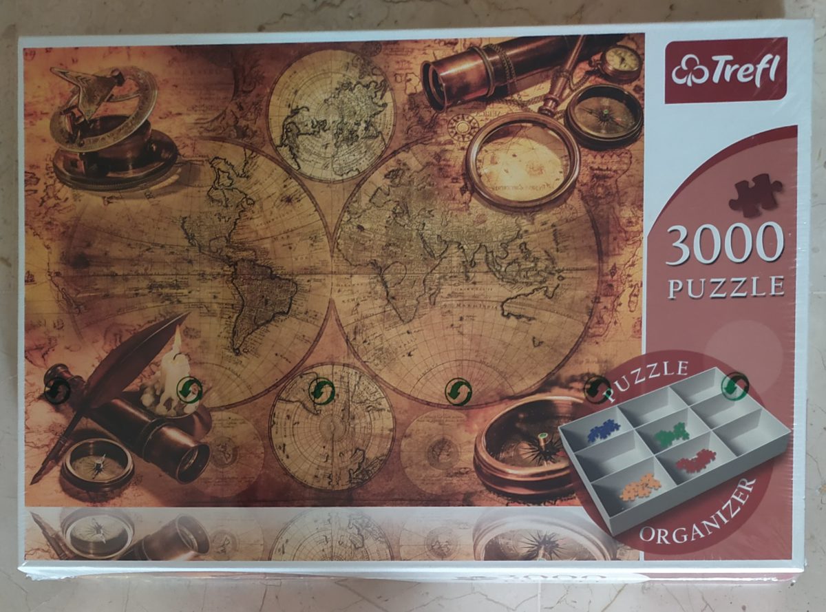 3000, Trefl, World Map, Factory Sealed, Listed by Barebrain Image of the puzzle 3000, Trefl, World Map, Factory Sealed, Picture of the box