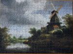 Image of the puzzle 500, Ravensburger, Windmill, Jacob van Ruisdael, Complete, Picture of the puzzle