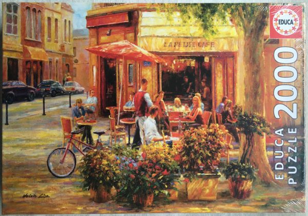 Image of the puzzle 2000, Educa, Corner Cafe, Haixia Liu, Picture of the box