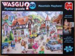 Image of the puzzle 1000, Jumbo, WASGIJ? 20 - Mountain Mayhem!, by Paul Gibbs, Complete, Picture of the box