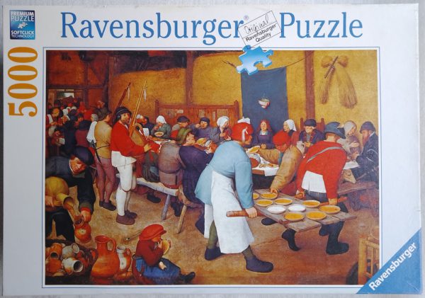 Image of the puzzle 5000, Ravensburger, The Peasant Wedding, by Pieter Bruegel the Elder, Sealed Bag, Picture of the box