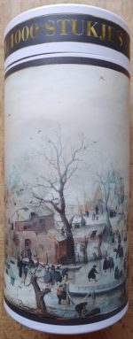 Image of the puzzle 1000, Rijksmuseum, Winter Landscape with Skaters, by Hendrick Avercamp, Complete, Picture of the box
